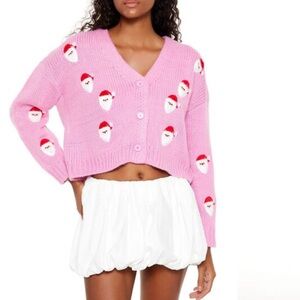 Santa Patch Cardigan Sweater